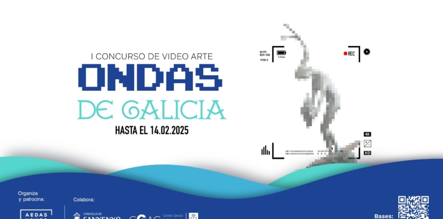 Cartel del I Concurso Internacional de Videoarte Marino ‘Ondas de Galicia’ de la ciudad de Sanxenxo