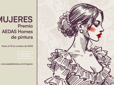 Cartel del concurso 'Mujeres' de los 'Premios #LIENZOS by AEDAS Homes' de pintura