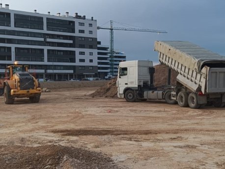 Primeros trabajos en las obras de la promoción Luzán del Canal de AEDAS Homes en Zaragoza