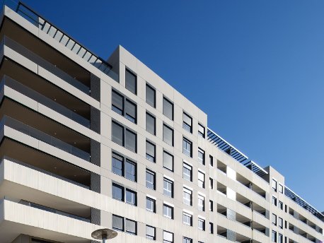 Edificio de la promoción Éneo de AEDAS Homes en el barrio de Las Sedas en Alcalá de Henares Edificio de la promoción Éneo de AEDAS Homes en el barrio de Las Sedas en Alcalá de Henares